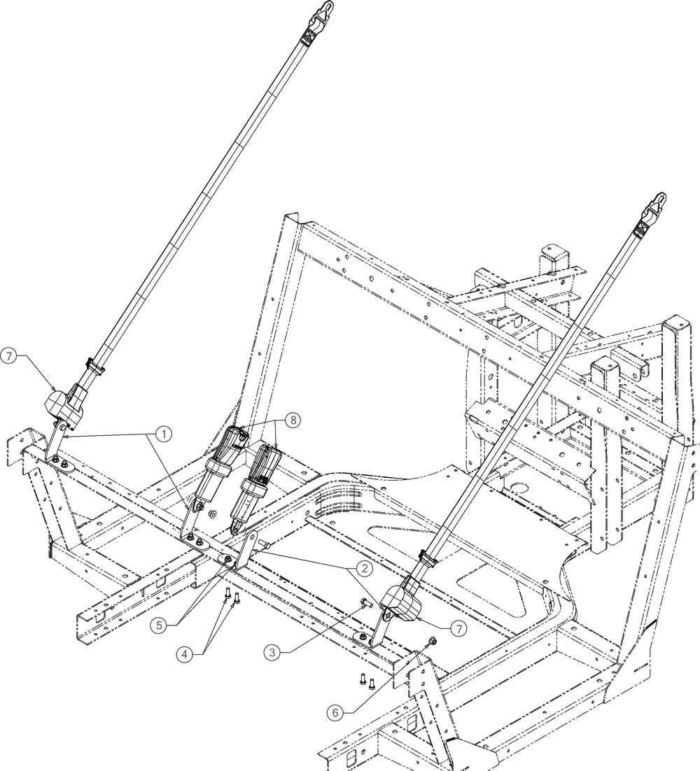Seat Belt Diagram and Parts List for WTCAB747EFI (37AM48FM010)(2017) Cub Cadet Lawn Tractor Accessories